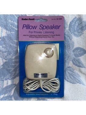 NOS Rare Vintage Radio Shack Private Listening Deluxe Pillow Speaker #33-208